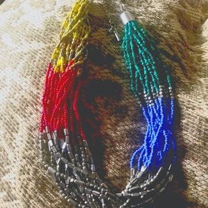 Kenneth Cole Multistrand Colorblock Beads Necklace